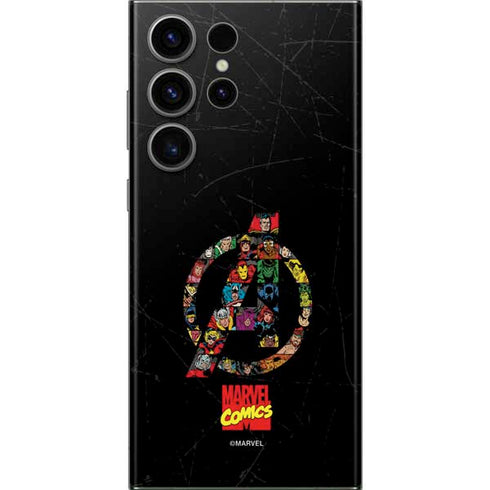 Marvel Classic Comics Avengers Logo Galaxy Skins